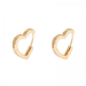 ins frontières boucles d\'oreilles de mode coréenne en laiton micro-incrusté de boucles d\'oreilles en zircon micro-incrusté féminin de petite boucles d\'oreilles en forme de cœur européen et américain